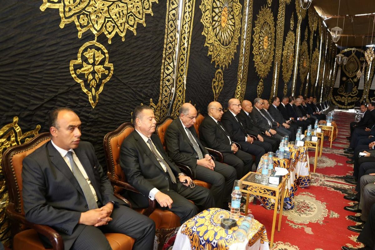 وزير العدل وشيوخ القضاة يقدمون واجب العزاء في شهداء قضاة المنيا