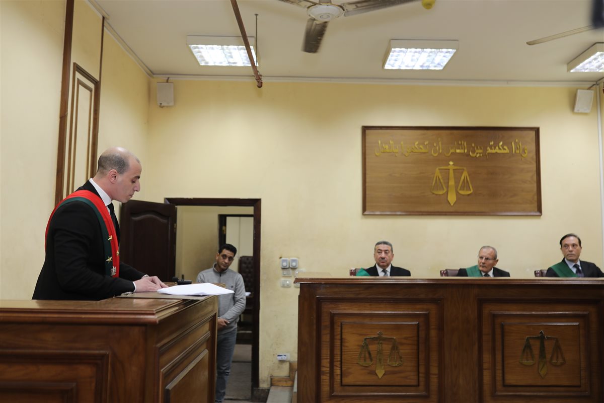 وكيل النيابة اثناء المرافعة&nbsp;