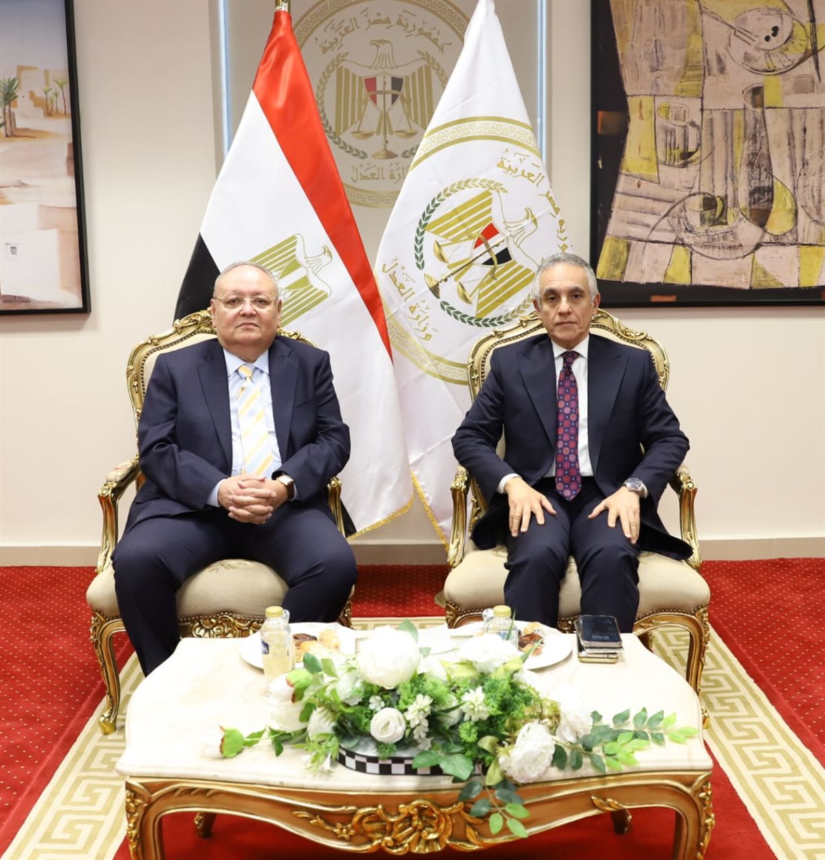 لقاء وزير العدل ورئيس مجلس الدولة&nbsp;