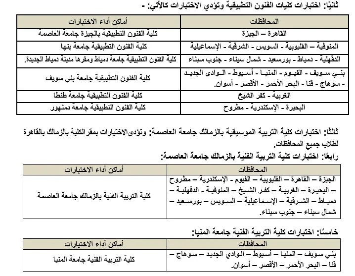 اماكن اختبارات القدرات 2026