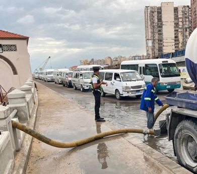 جهود وزارة الداخلية للتصدى لتداعيات الأمطار بالإسكندرية 