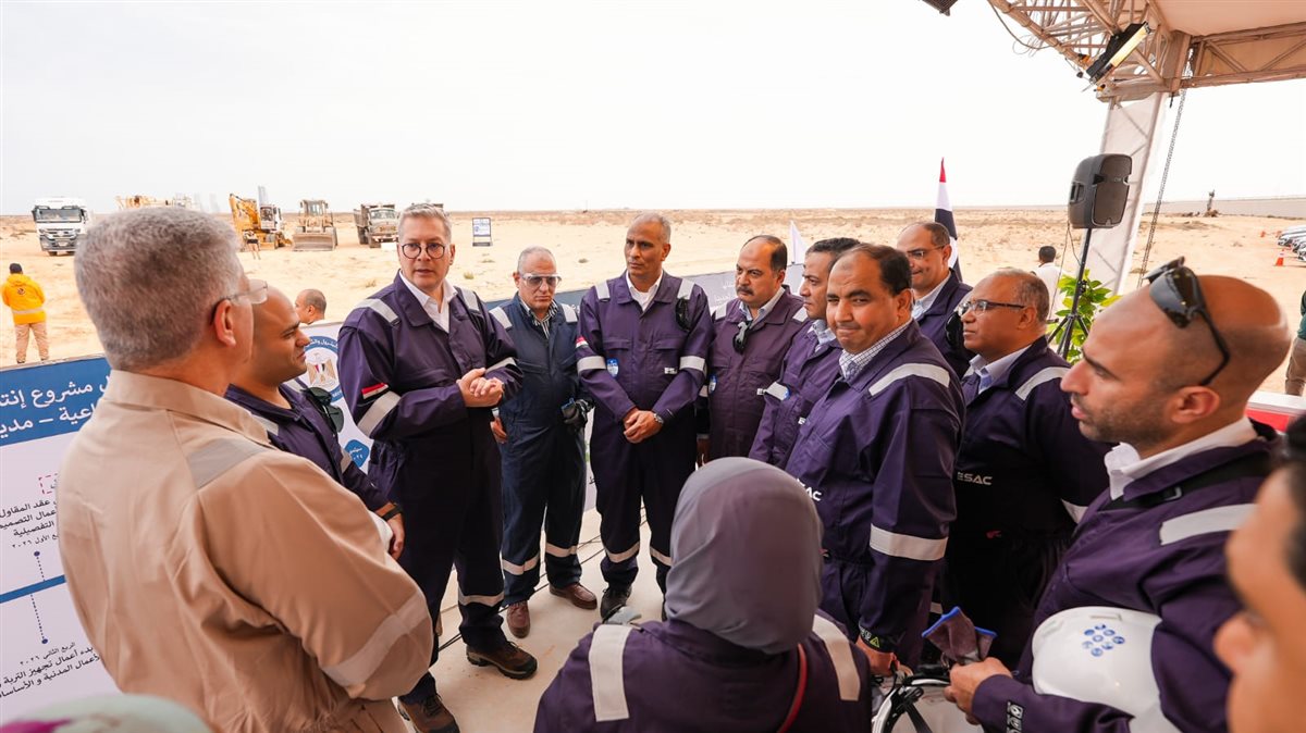 المهندس كريم بدوي وزير البترول يشهد بدء الأعمال المبكرة لمشروع الصودا آش بالعلمين لتعظيم القيمة المضافة للخامات المعدنية