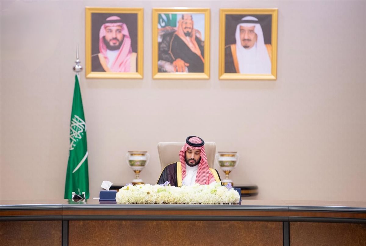 رئيس مجلس الوزراء الأمير محمد بن سلمان -خلف الحدث&nbsp;