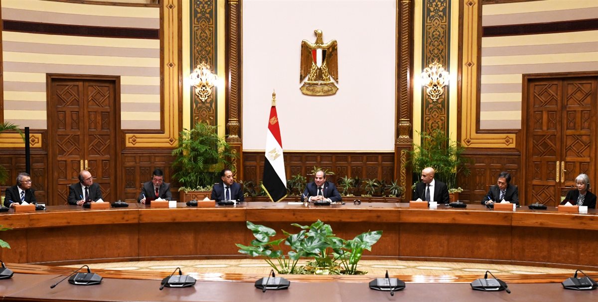 لقاء الرئيس السيسي بوفد خبراء التعليم اليابانيين&nbsp;