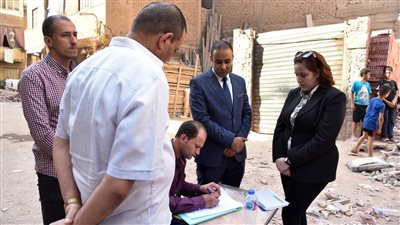 النيابة الإدارية تعاين عقار العمرانية المنهار وتصدر قرارات هامة 