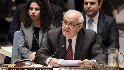 مندوب فلسطين بالأمم المتحدة يدعو للضغط على إسرائيل خلال جلسة مجلس الأمن