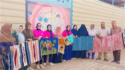 شباب كفر الشيخ تنظم ورش تدريبية لأعضاء أندية الفتاة لصناعة الكليم