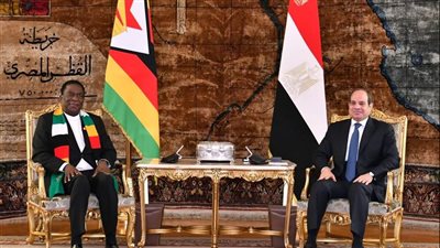 الرئيس السيسي يبحث مع رئيس زيمبابوي علاقات التعاون المشترك 