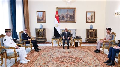 الرئيس السيسي يبحث مع وزير الدفاع الفرنسي تطورات الأوضاع في غزة