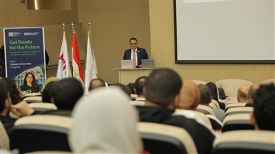  ندوة لطلاب جامعة الجلالة بحضور عدد كبير من أعضاء هيئة التدريس والطلاب والنواب 