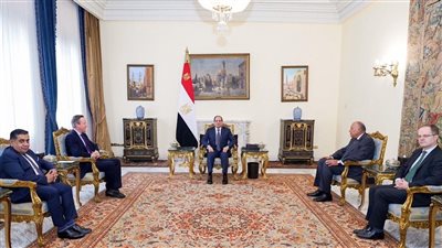 السيسي يؤكد ضرورة اضطلاع المجتمع الدولي بمسئولياته في تنفيذ قرارات مجلس الأمن والجمعية العامة للأمم المتحدة بشأن غزة