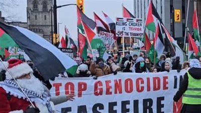 مظاهرات داعمة لفلسطين في مدن كندية للتنديد بالعدوان الإسرائيلي على غزة