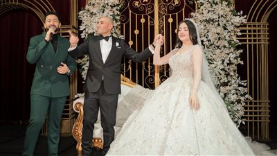 بحضور وزيري العدل والنقل ومحافظ القاهرة والمفتي.. زفاف القاضي أحمد الشربيني والدكتورة ميرنا عبد ربه