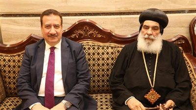 محافظ المنوفية يقدم التهاني القلبية لنيافة الأنبا بنيامين والأخوة الأقباط بمناسبة الإحتفال بأعياد الميلاد المجيدة