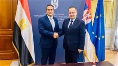 سفير مصر لدى بلجراد يناقش سبل تطوير العلاقات الثنائية مع وزير الخارجية الصربي