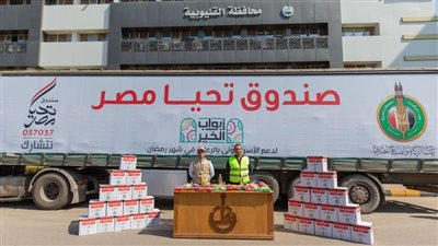 صندوق تحيا مصر يوفر 413 طن مواد غذائية لـ  170 ألف مواطن بالقليوبية