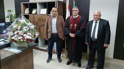 رئيس جهاز الشروق يتلقى تهنئةً من رئيس مجمع الكنائس بمناسبة حلول شهر رمضان