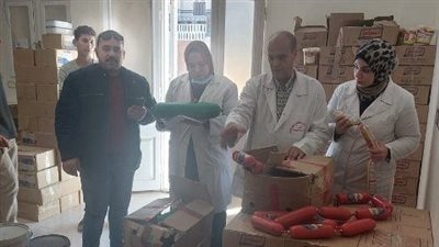 ضبط 360 كجم لحوم مصنعة (لانشون) مجهولة المصدر بالشرقية