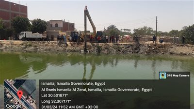 مواطن بالاسماعيلية يقطع جسر ترعة السويس بطول 20 متر