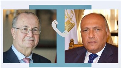 شكري يهنئ رئيس الوزراء وزير خارجية فلسطين بتشكيل الحكومة الجديدة وتولي مهام المنصب