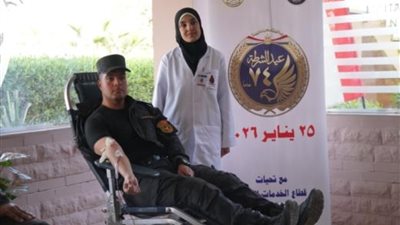 الأمن المركزى ينظم حملة للتبرع بالدم بمشاركة الضباط والأفراد والمجندين