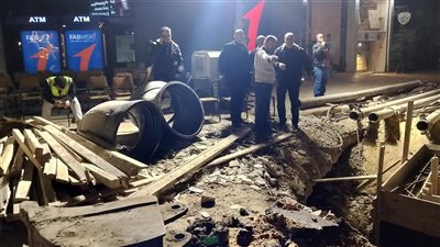 محافظ الجيزة يتابع تحويل خط مياه رئيسي بالعجوزة لتسهيل مسار مونوريل 6 أكتوبر