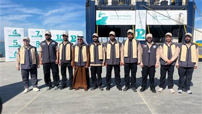 بالصور.. بدعم من وكالة الإمارات للمساعدات الدولية... وصول سفينة “صقر” إلى ميناء العريش محملة بـ4 آلاف طن من المساعدات لغزة