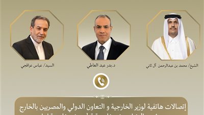 وزير الخارجية يتباحث مع وزيري خارجية قطر وإيران حول جهود التهدئة الإقليمية