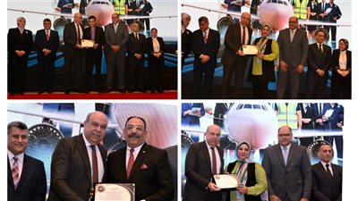 احتفالًا بعيد العمال.. الحفني يُكرّم عددًا من النماذج المتميزة بقطاع الطيران المدني