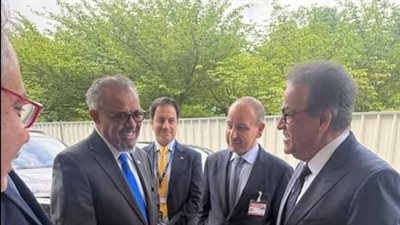 خالد عبدالغفار يلتقي مدير منظمة الصحة العالمية على هامش جمعية الصحة العالمية