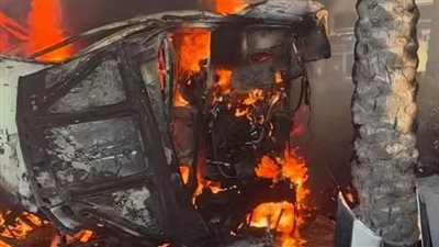 مصرع شخص وإصابة 4 آخرين في انقلاب سيارة واشتعالها بطريق الإسكندرية - مطروح الساحلي
