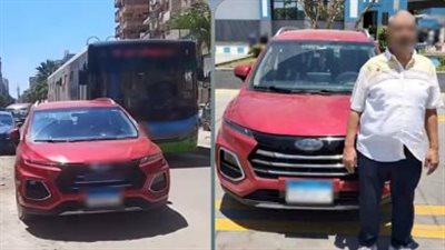 التحفظ على سيارة بعد إعاقة الحركة المرورية في الإسكندرية