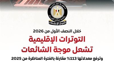 مجلس الوزراء: الاقتصاد والطاقة الأكثر استهدافًا بالشائعات في 2026