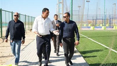 وزير الشباب والرياضة ورئيس جهاز مدينة العلمين الجديدة يتفقدان المنشآت الرياضية بالمدينة