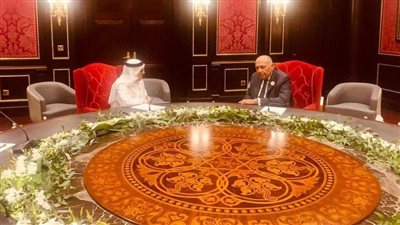 وزير الخارجية يبحث مع نظيره البحريني العلاقات التاريخية بين البلدين 