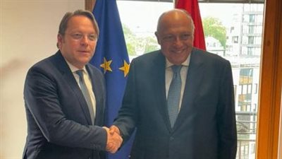 وزير الخارجية يبحث مع المفوض الأوروبي تفعيل الشراكة الاستراتيجية ومستجدات الحرب بغزة