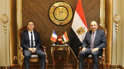 وزير قطاع الأعمال يبحث مع سفير فرنسا بالقاهرة سبل زيادة الشراكات الاستثمارية