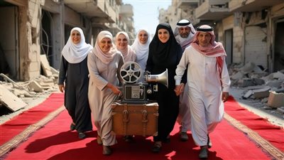 بالصور..انتاج فيلم عن مهرجان القدس السينمائي الدولي المقام في غزة