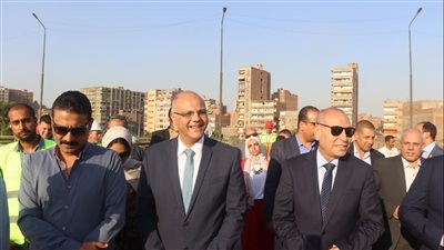محافظا القاهرة والقليوبية يتفقدان أعمال تطوير كوبري الأميرية