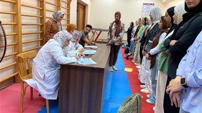 (١٨٧٣) طالب وطالبة أجروا إختبارات قدرات التربية الرياضية بجامعة كفر الشيخ