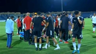 ماذا حدث.. لحظة سقوط لاعب بلدية المحلة ماجد هاني أمام الجونة
