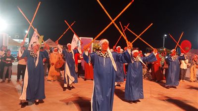 بالصور..تحطيب المنيا وفنون الباسلة ضمن عروض قصور الثقافة بمهرجان العلمين