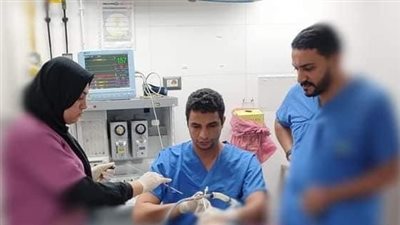 فريق طبي ينجح فى استخراج جسم غريب من رئة طفل بمستشفى دار الطفل بدمنهور