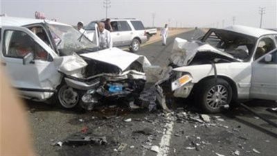 حادث تصادم بين 6 سيارات أعلى محور صفط اللبن..تفاصيل