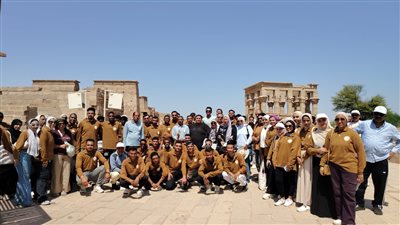 بالصور..معبد فيلة يستقبل 130 شابا وفتاة من المحافظات الحدودية في ملتقى 