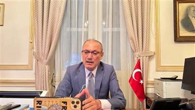 السفير التركى بالقاهرة صالح موطلو شن يتحدث عن‏العلاقات الاقتصادية بين مصر وتركيا و المساعدات الإنسانية المقدمة إلى غزة. ‏ 
