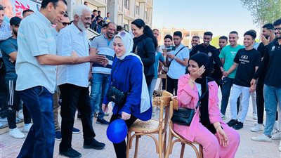 بدء فعاليات مبادرة 100 يوم رياضة بكلية التجارة بجامعة جنوب الوادي