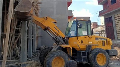 إزالة حالتين بناء مخالف بسيدي سالم كفرالشيخ 