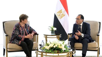 رئيس الوزراء يستقبل مدير عام صندوق النقد الدولي والوفد المرافق لها