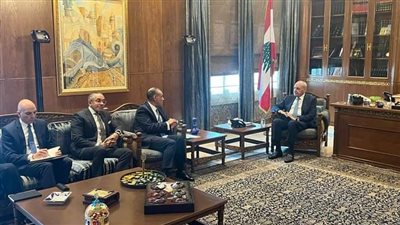 وزير الخارجية والهجرة يلتقى مع رئيس مجلس النواب اللبناني